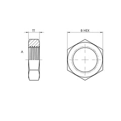 Collection image for: Bulkhead Locknut, Stainless Steel
