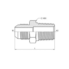 Collection image for: Male JIC x Male NPT Straight, Stainless Steel