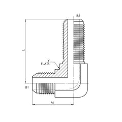 Collection image for: Male JIC x Male JIC Bulkhead 90° Elbow, Stainless Steel