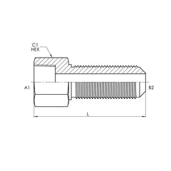 Collection image for: Female NPT x Male JIC Bulkhead Straight, Stainless Steel