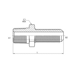 Collection image for: Male NPT x Male JIC Bulkhead Straight, Stainless Steel