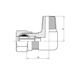 Collection image for: Brass D.O.T. Air Brake Compression x Male NPT 90° Elbow