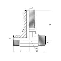 Collection image for: Male ORFS Bulkhead Branch Tee