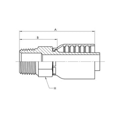 Collection image for: Parker 43 Series Compatible Crimp Fitting, Hose x Male NPT - Stainless Steel
