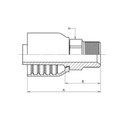 Collection image for: Parker 73 Series Compatible Crimp Fitting, Hose x Male NPT - Stainless Steel
