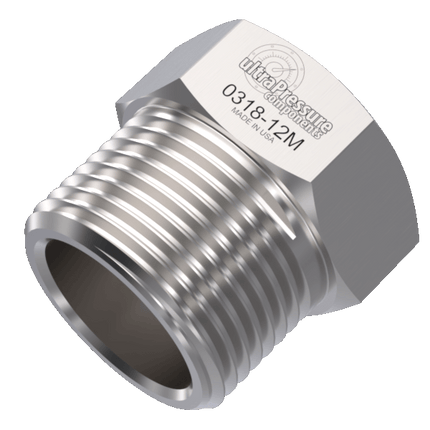 0318-12M | 3/4" MP Gland Nut, Stainless Steel - 20K psi