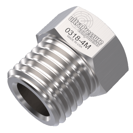 0318-4M | 1/4" MP Gland Nut, Stainless Steel - 20K psi