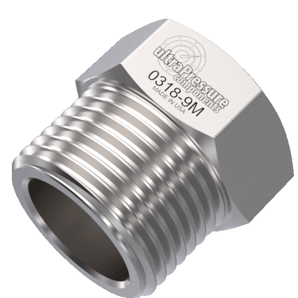 0318-9M | 9/16" MP Gland Nut, Stainless Steel - 20K psi