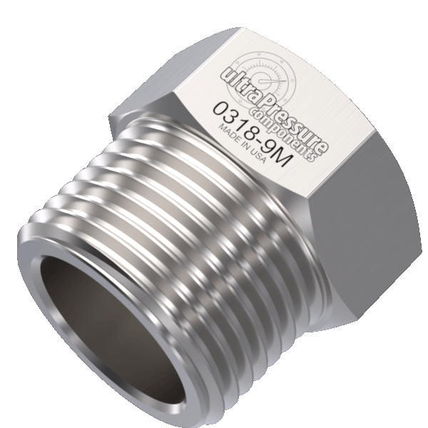 0318-9M | 9/16" MP Gland Nut, Stainless Steel - 20K psi