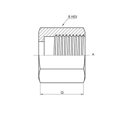 SS-0318-04 | 04 JIC Tube Nut, Stainless Steel