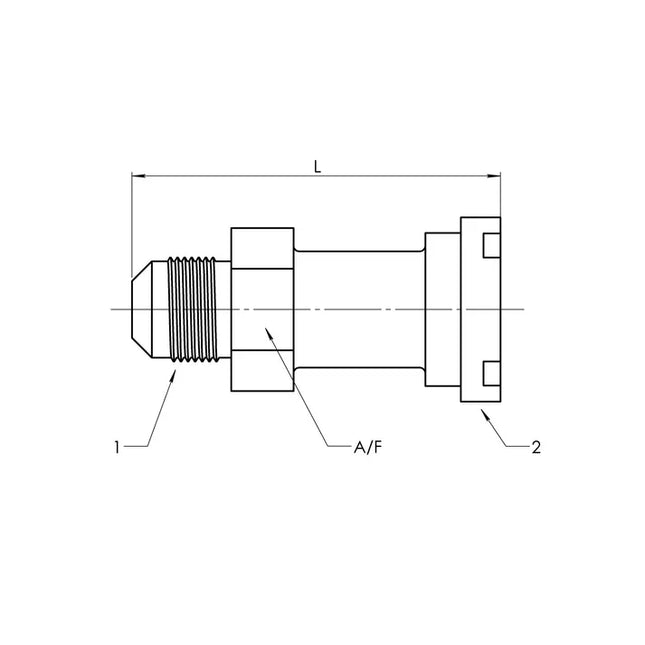 1700-08-08 | 08 MJ - 08 Code 61 Flange Straight, Carbon Steel