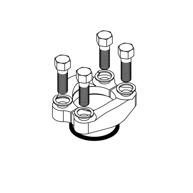 1901-08-Halves | 08 Code 61 Split Flange Halves (2), Carbon Steel