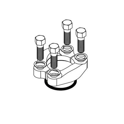 1902-20-Halves | 20 Code 62 Split Flange Halves (2), Carbon Steel