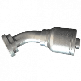 200-CD61-45-16-20-1P | 1"x 1-1/4" Code 61, 45* ; 1-Piece Hose Fitting for 1 & 2 Wire Hoses, Non Skive