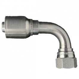 200-FJX90-05-05-1P | 5/16" x 5/16" FJX 90, 1-Piece Hose Fitting for 1 & 2 Wire Hoses, Non Skive
