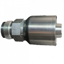 200-MJ-04-06-1P | 1/4" x 3/8" Male JIC, 1-Piece Hose Fitting for 1 & 2 Wire Braid Hose...