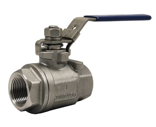 BV2P-150-316SS-2KPSI | 1 1/2" Ball Valve - 2 Piece, 316SS, 2000 PSI
