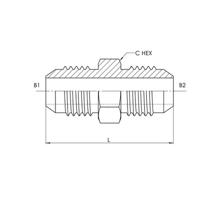 2403-24-16 | 24 MJ - 16 MJ Straight, Carbon Steel