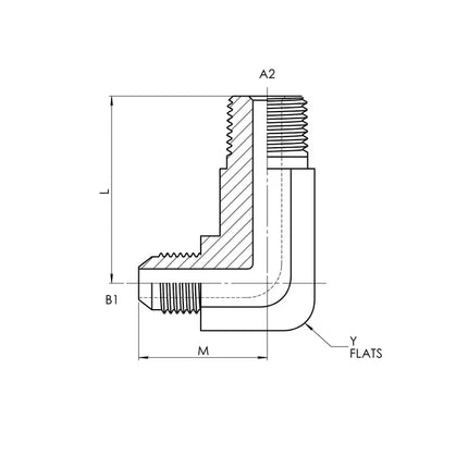 2501-L-16-16-FG | 16 MJ - 16 MP 90 Elbow-Long Forged, Carbon Steel