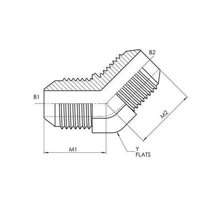 2504-12-12-FG | 12 MJ - 12 MJ 45 Elbow Forged, Carbon Steel