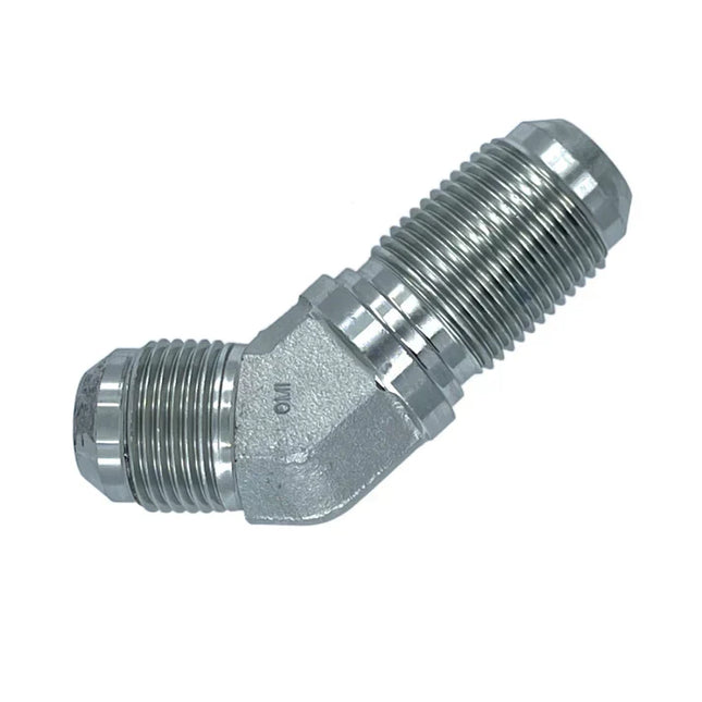 2702-LN-06-06-FG | 06 MJ - 06 MJ Bulkhead 45 Elbow Forged w/ Lock Nut, Carbon Steel