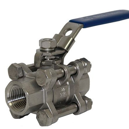 BV3P-050-316SS | 1/2" Ball Valve - 3 Piece, 316SS