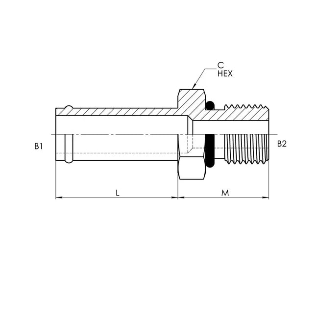 4604-04-04 | 04 HB - 04 MORB Straight, Carbon Steel