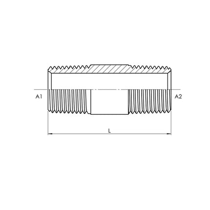 5404-N-06X6.000 | 06 MP X 6.000 Straight-Long, Carbon Steel