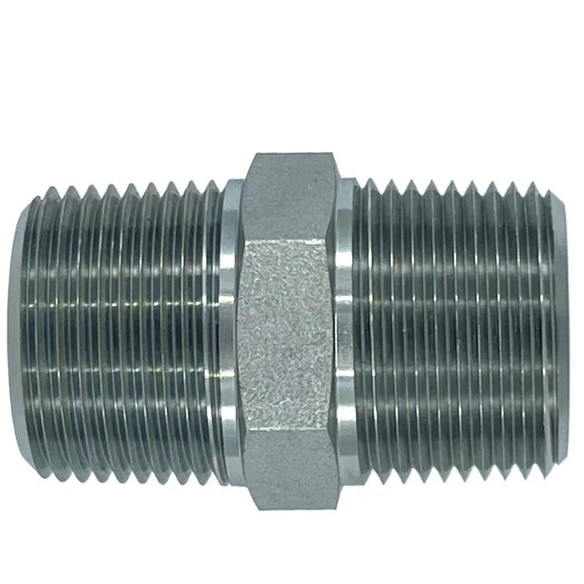 SS-5404-24-24 | 24 MP - 24 MP Hex Straight, Stainless Steel