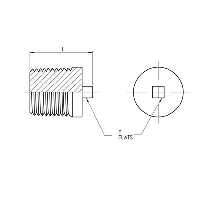 5406-SHP-08 | 08 Square Head Pipe Plug, Carbon Steel