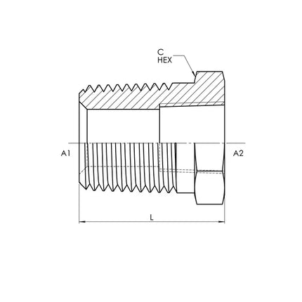 5406-16-02 | 16 MP - 02 FP Reducer Bushing, Carbon Steel