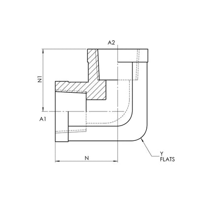 SS-5504-08-08 | 08 FP - 08 FP 90 Elbow, Stainless Steel