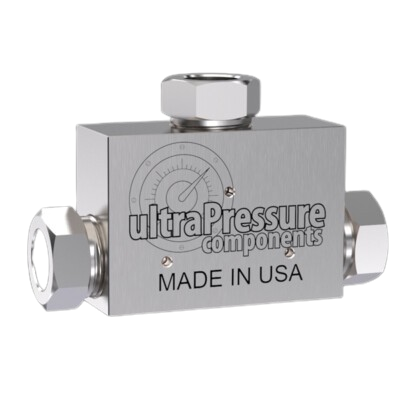 5605-4M | 1/4" MP Female Tee, Stainless Steel - 20K psi