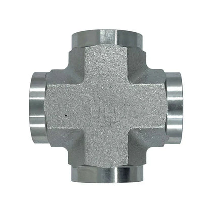 SS-5652-12-12-12-12 | 12 FP - 12 FP - 12 FP - 12 FP Cross, Stainless Steel