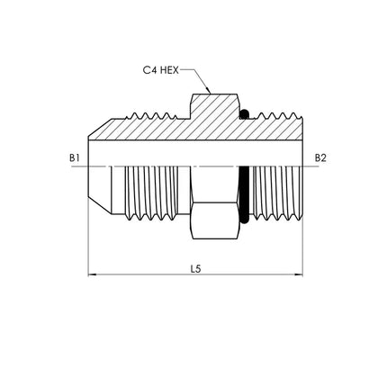 SS-6400-08-06 | 08 MJ - 06 MORB Straight, Stainless Steel