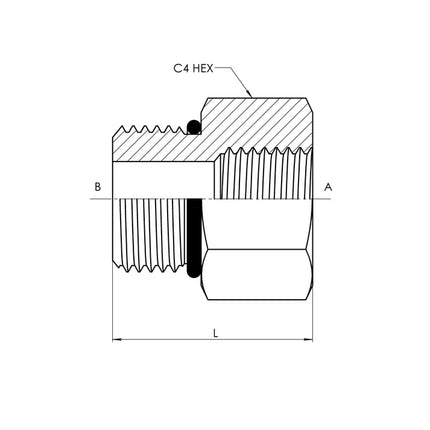 6405-12-12-O | 12 MORB - 12 FP Straight, Carbon Steel