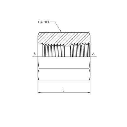 6420-08-08 | 08 FORB - 08 FP Straight, Carbon Steel