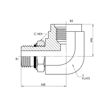 6815-12-12-NWO-FG | 12 MAORB - 12 FORB 90 Elbow Forged, Carbon Steel