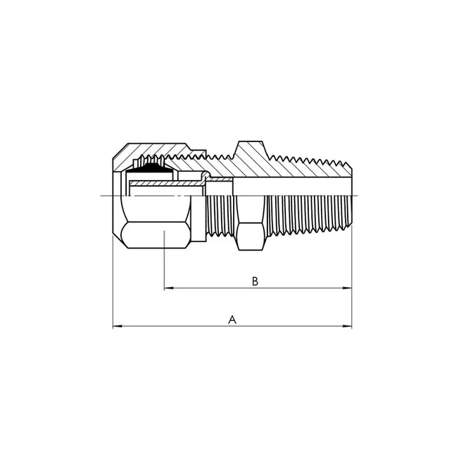 B-ABN2404-06-06 | 06 ABN - 06 MP Straight (Brass)