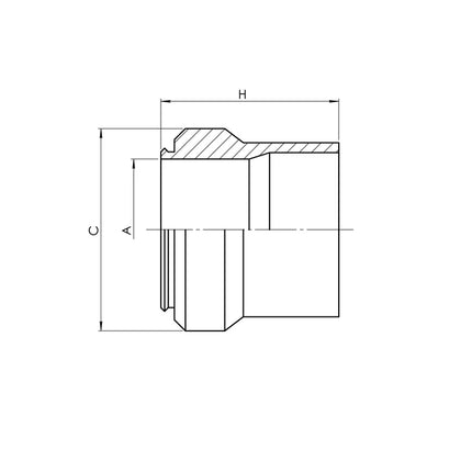 C0319-32 | 32 Compression Sleeve (Ferrule), Carbon Steel