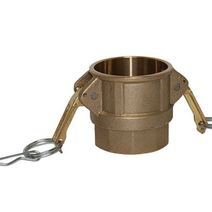D-400-BRASS | Part D - Coupler - 4" Female Coupler x 4" Female NPT, Brass