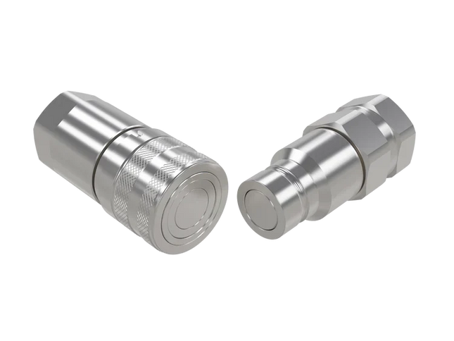 FF-HP-SS-08-12N | Flush Face Couplings, 316 Stainless Steel, 1/2" Nipple Body X 3/4" Female NPT Threads