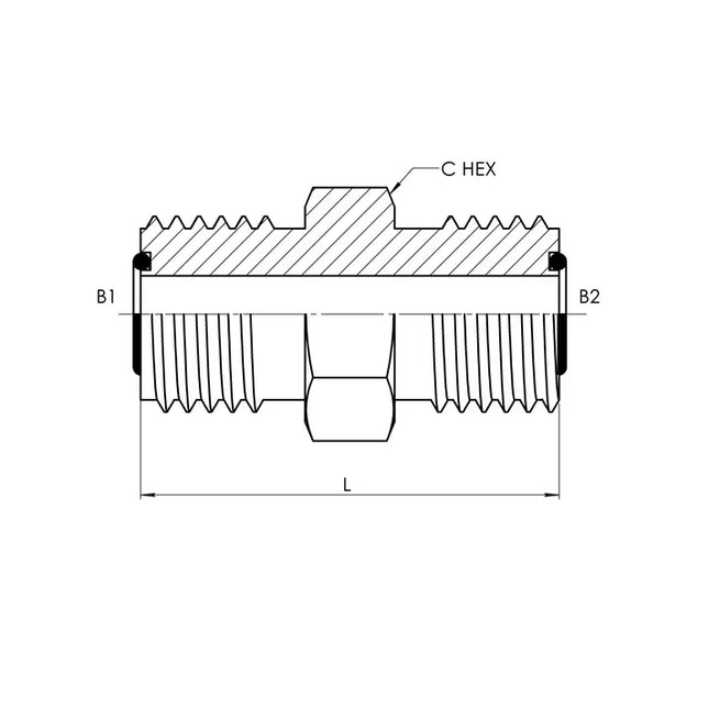 FS2403-16-16 | 16 MFS - 16 MFS Straight, Carbon Steel