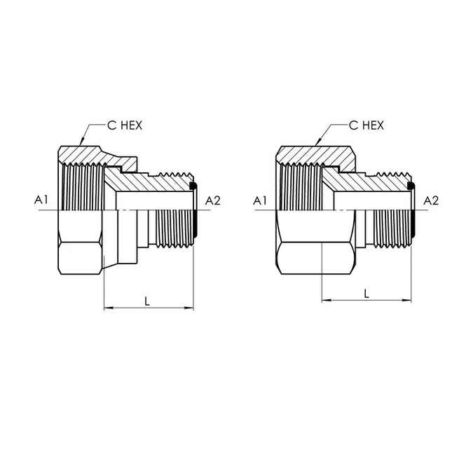 FS2406-24-20 | 24 FFS - 20 MFS Tube End Reducer, Carbon Steel