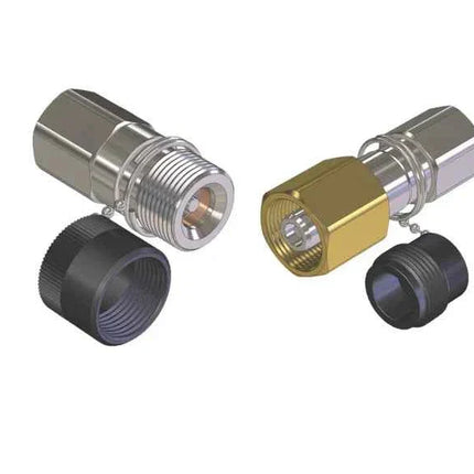 HPI-04-04C-NPT | 1/4" Screw Type Coupling x 1/4" Female NPT with chain and plug, 10,000PSI