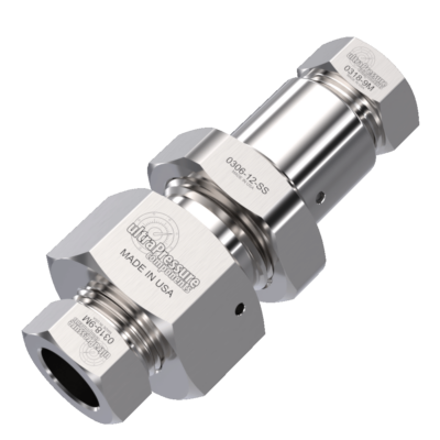 5000-4M4M-BH | 1/4" MP Female Bulkhead, Stainless Steel - 20K psi