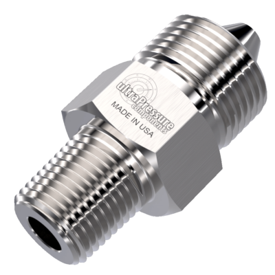 5404-6N9H | 3/8" Male NPT x 9/16" HP Male, Stainless Steel - 15K psi