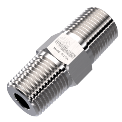 5404-2N4N | 1/8" Male NPT x 1/4" Male NPT, Stainless Steel - 15K psi