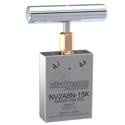 NV2A6N-15K | 3/8" NPT Female Needle Valve 2-Way Angle, Stainless Steel - 15K psi