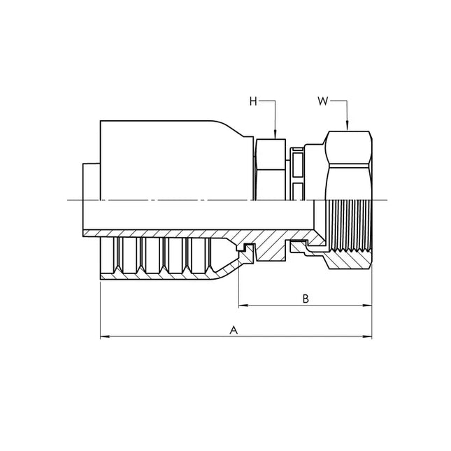 SS-73-20-20FJS | 20 Hose - 20 FJS Straight (Parker 73 Series Compatible), Stainless Steel